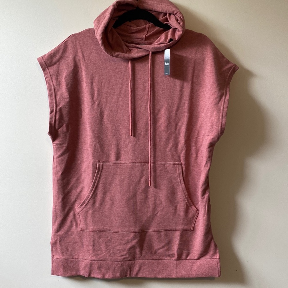 Reitmans Pink Sleeveless Hoodie Sweater